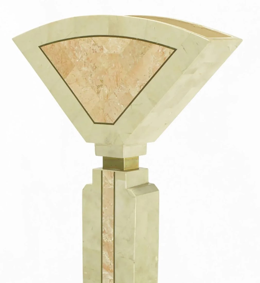 Tessellated Fossil Stone Floor Lamp by Robert Marcius for Casa Bique - 5