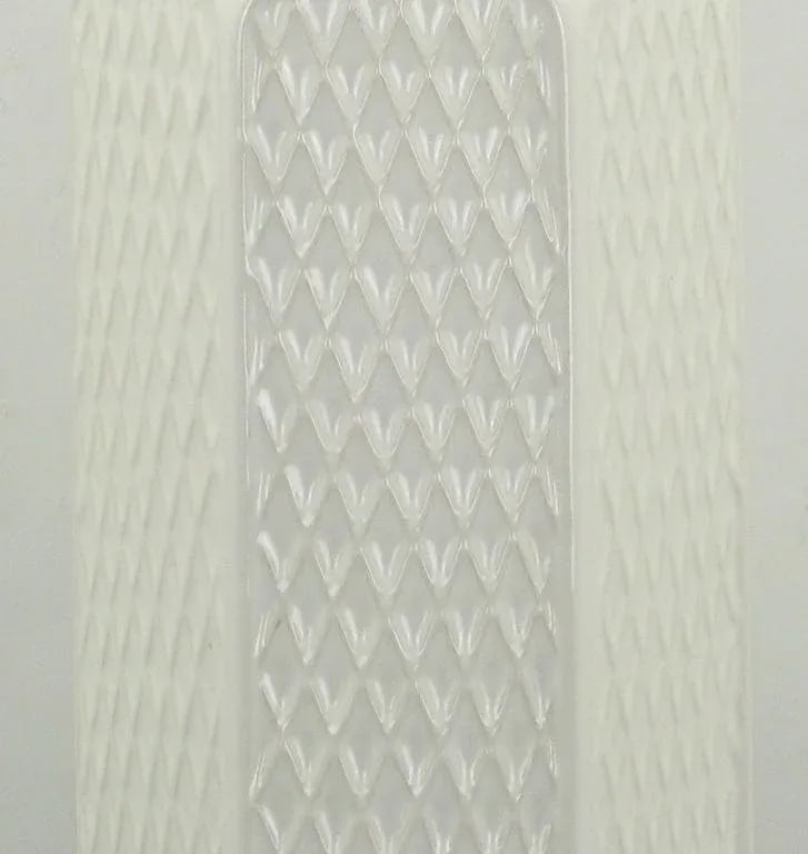 Hexagonal White Ceramic Table Lamps With Geometric Relief - a Pair - 5
