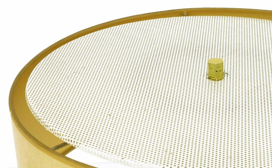 Lightolier Modern Brass Tripod Base Table Lamp - 7