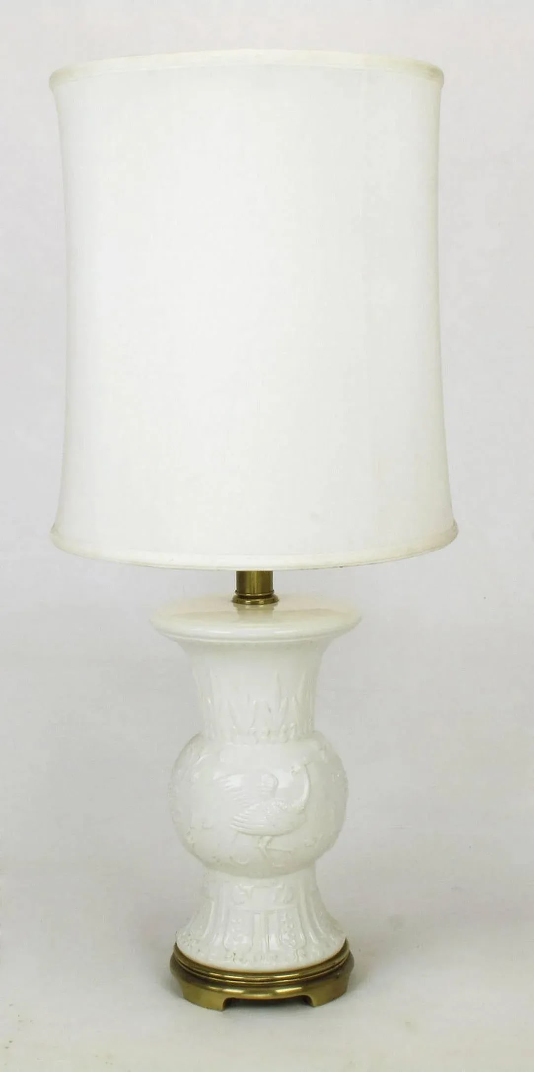 Frederick Cooper White Porcelain Table Lamps - a Pair - 3