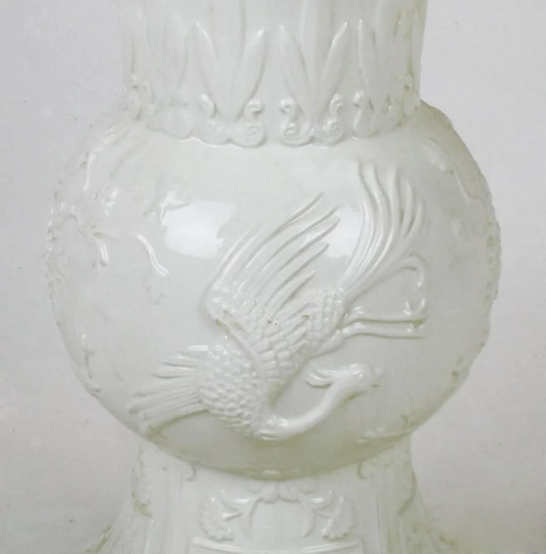 Frederick Cooper White Porcelain Table Lamps - a Pair - 8