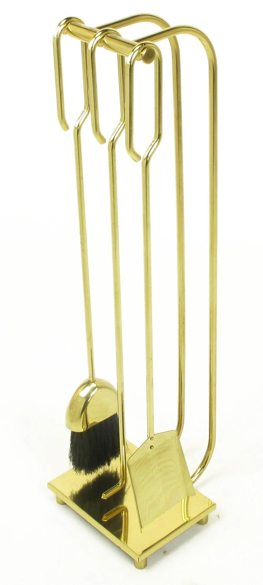 Modernist Brass Fireplace Tool Set - 2