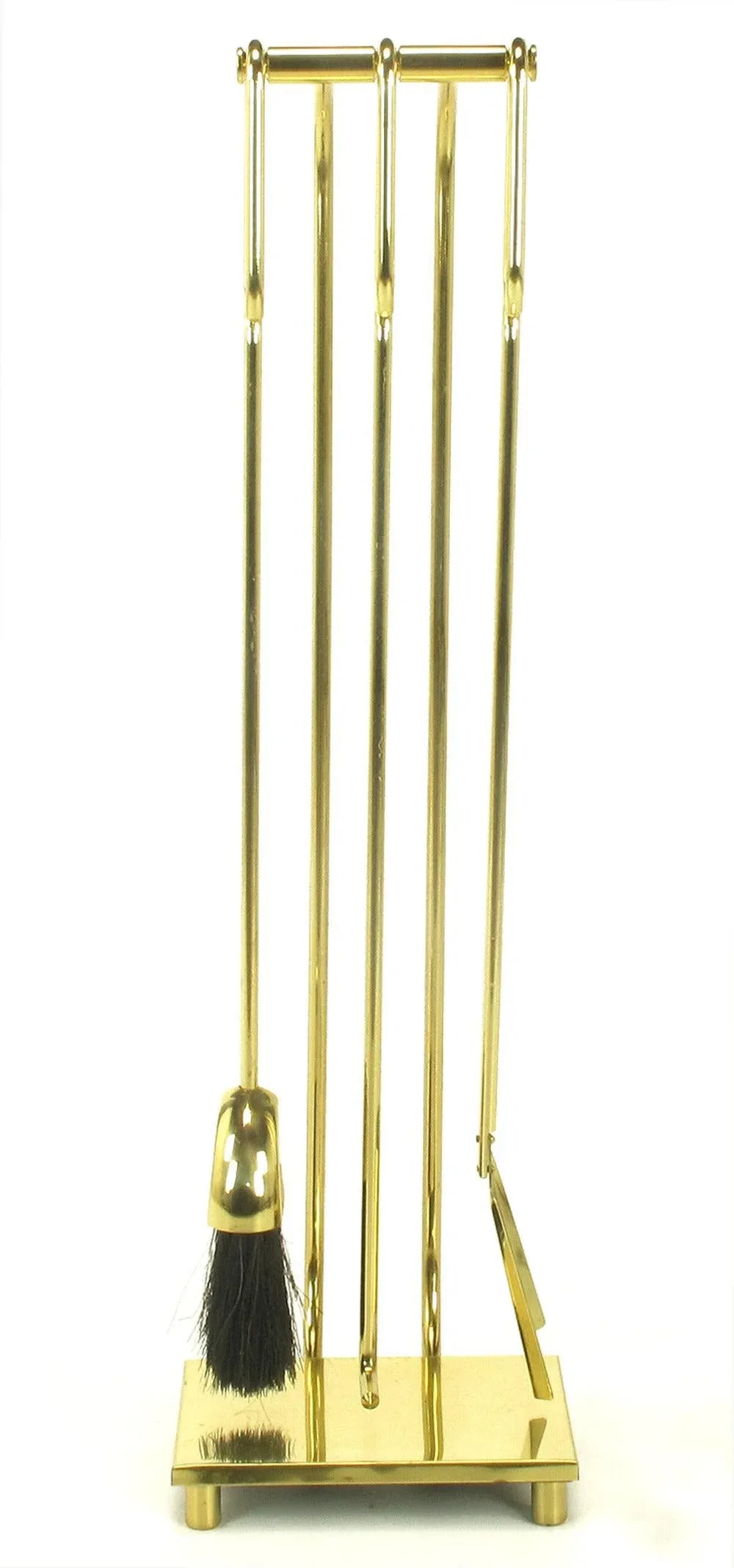 Modernist Brass Fireplace Tool Set - 3