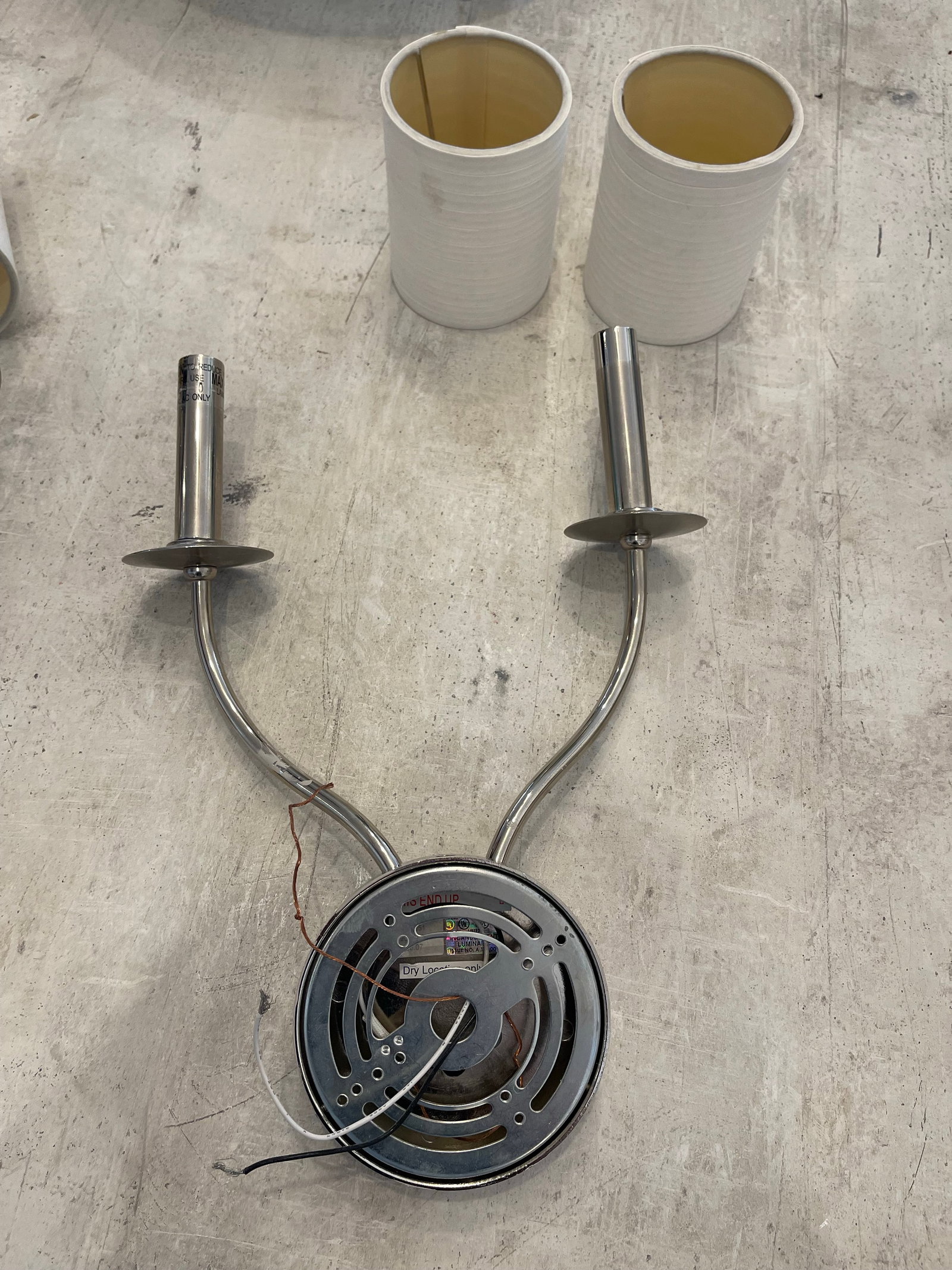 Pair of Vintage Silver Wall Sconces - 9