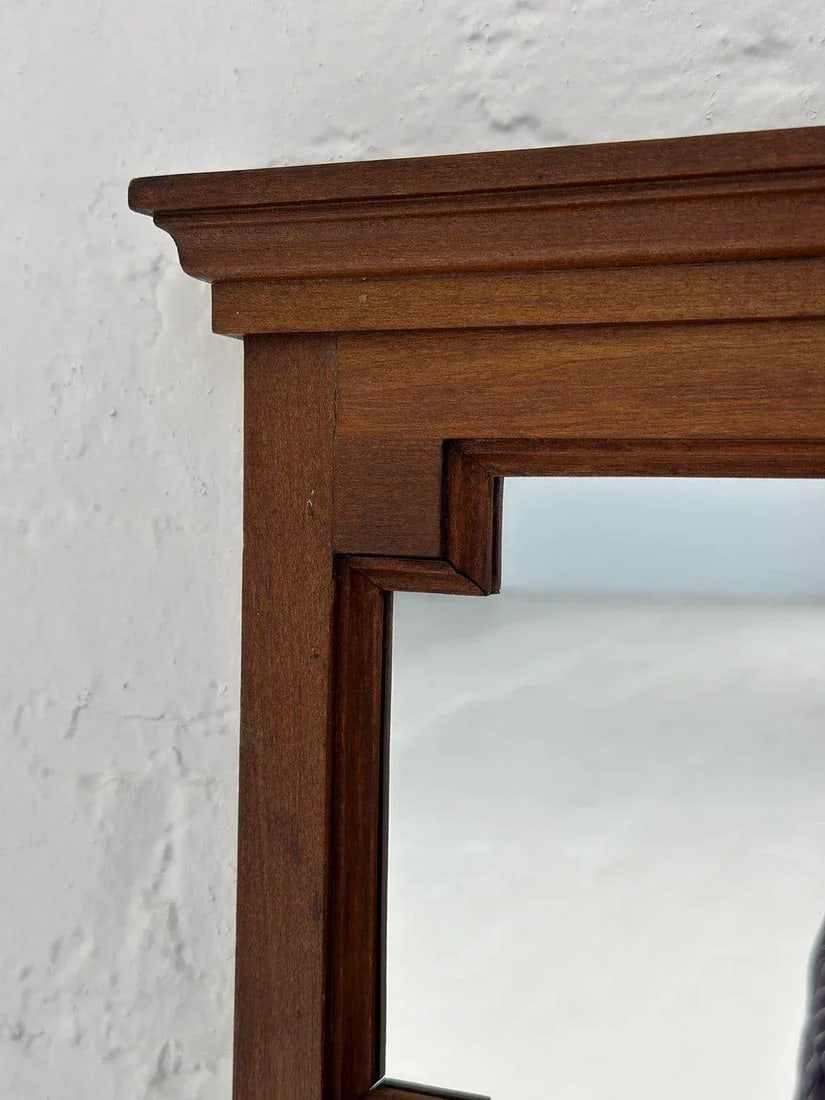 Vintage Stepped Wood Frame Mirror, Circa 1930s/40s - 4