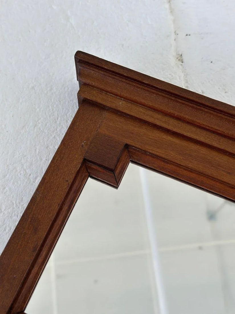 Vintage Stepped Wood Frame Mirror, Circa 1930s/40s - 6