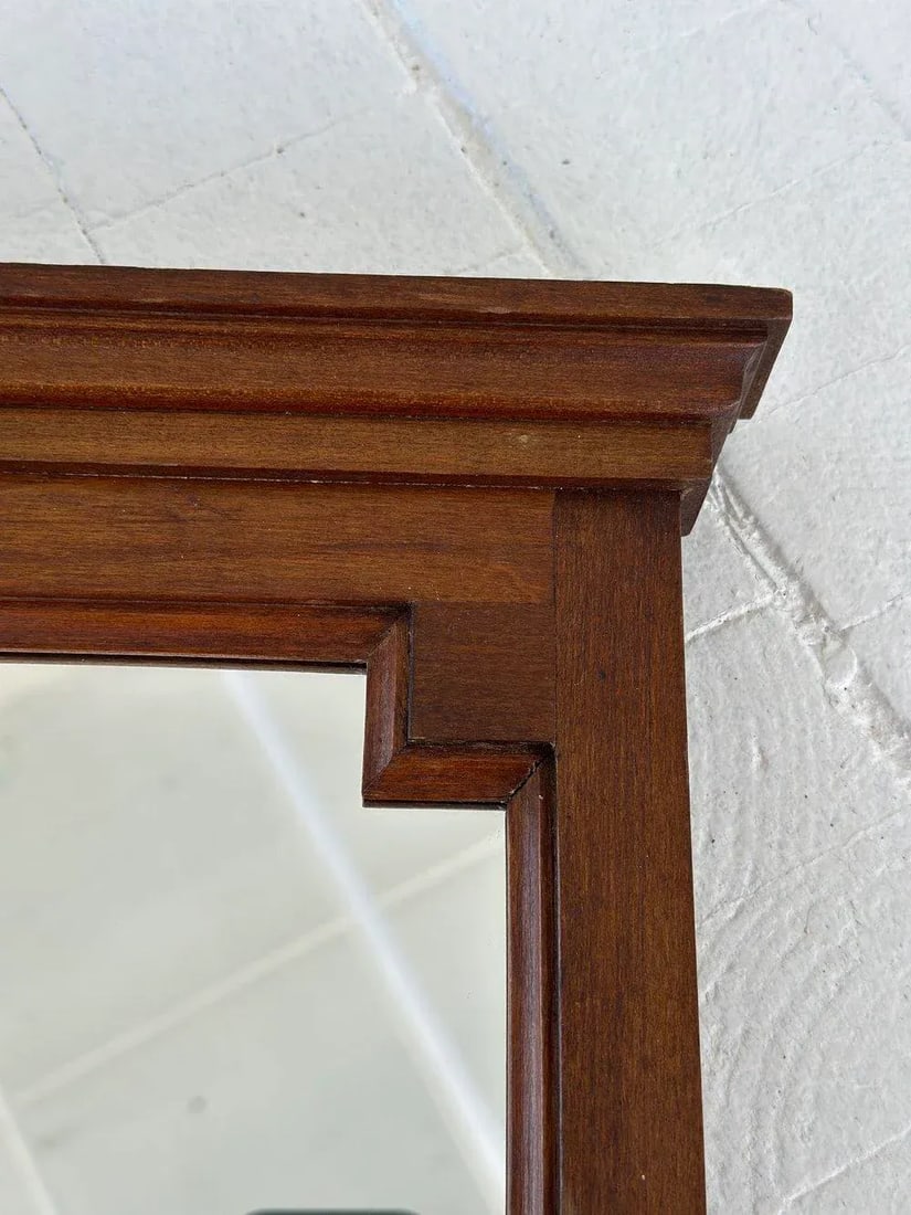 Vintage Stepped Wood Frame Mirror, Circa 1930s/40s - 7
