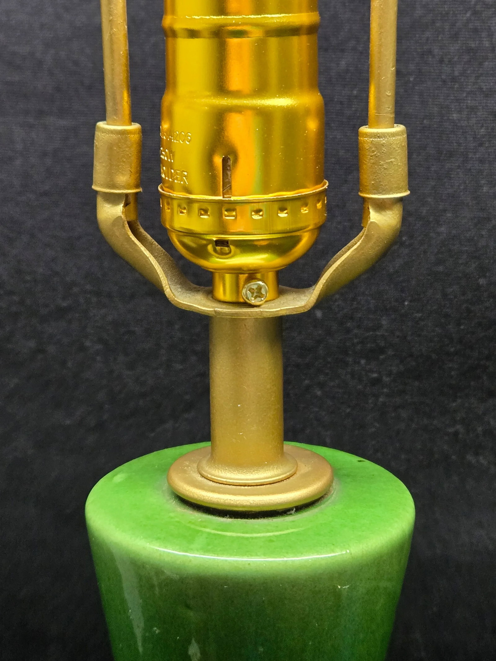 Mid-Century Modern Green and Blue Ceramic Lamp Pair - 10