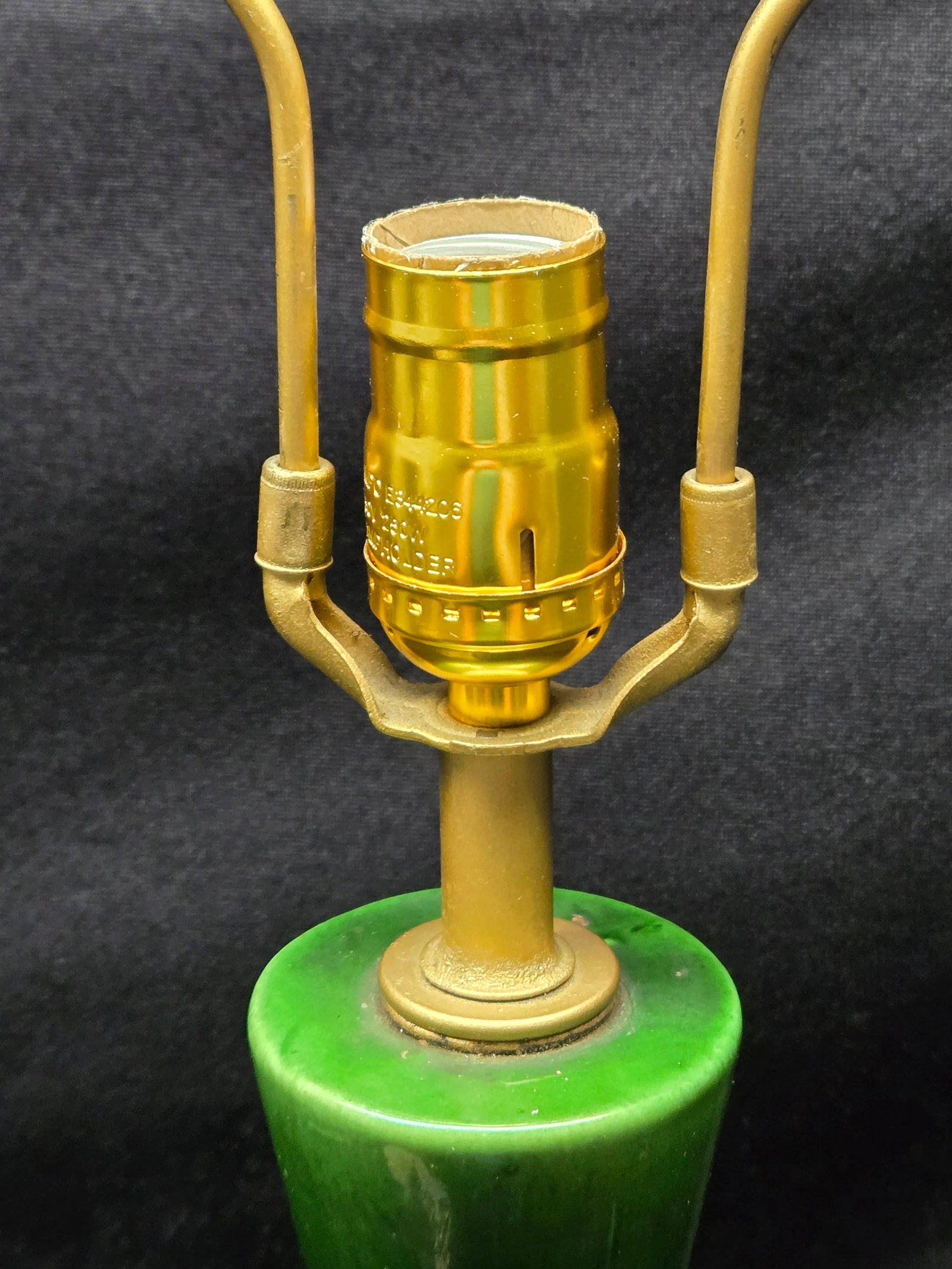 Mid-Century Modern Green and Blue Ceramic Lamp Pair - 8