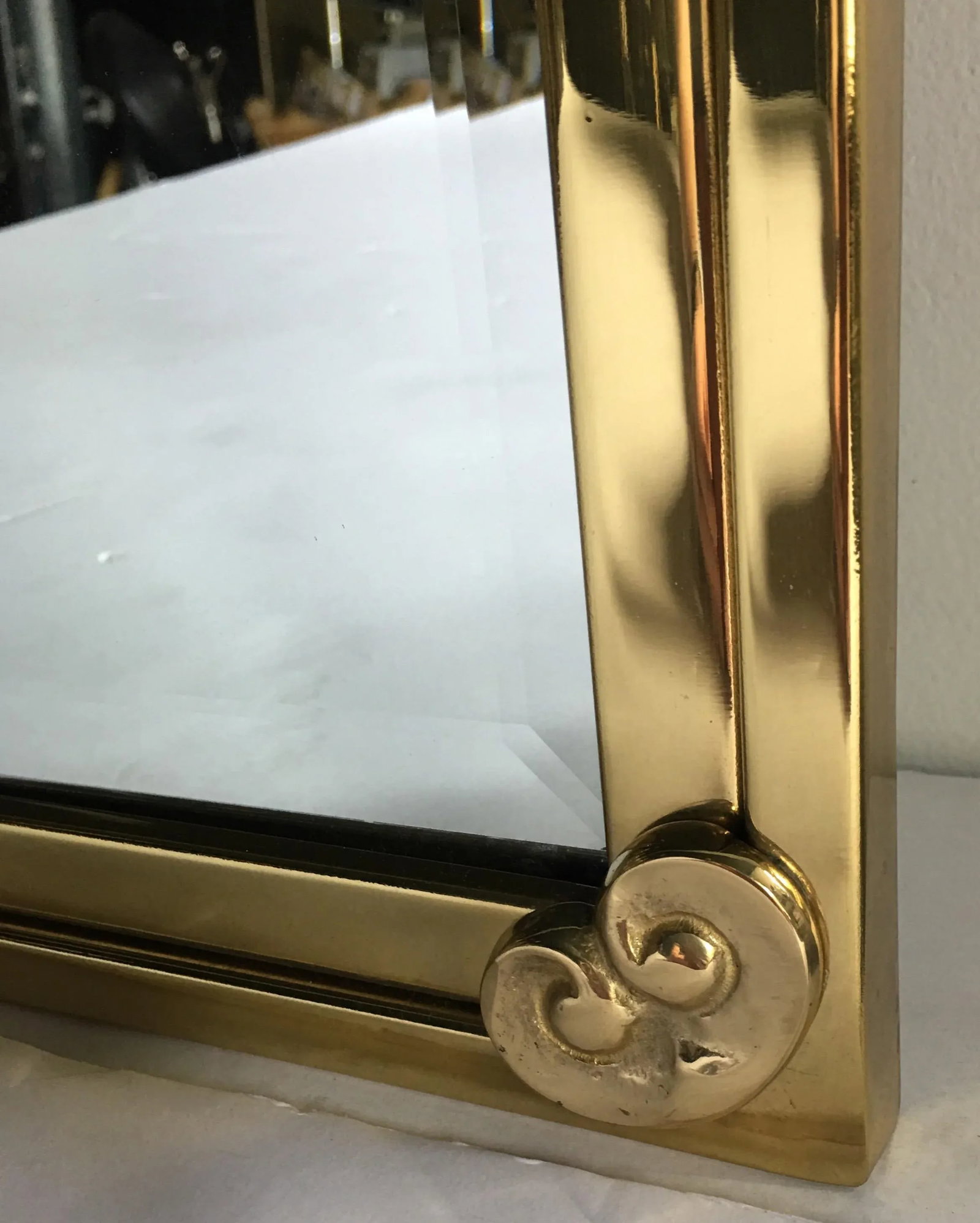 Mastercraft Style Brass Shell Motif Wall Mirror - 5