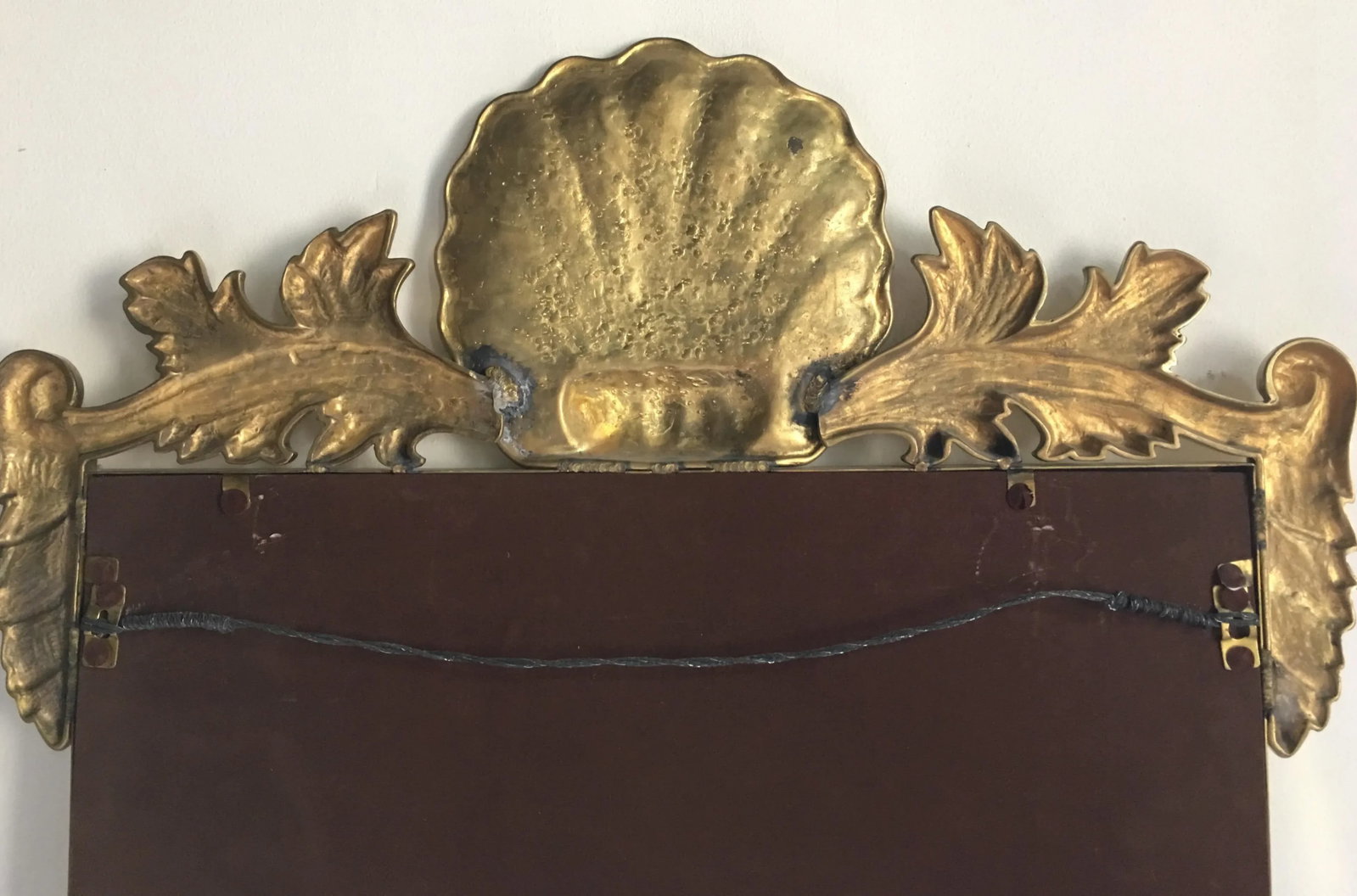 Mastercraft Style Brass Shell Motif Wall Mirror - 7