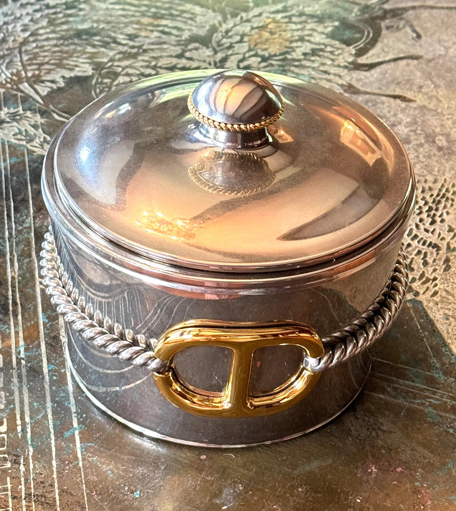 80's Gucci Chrome and Brass Ice Bucket - 11