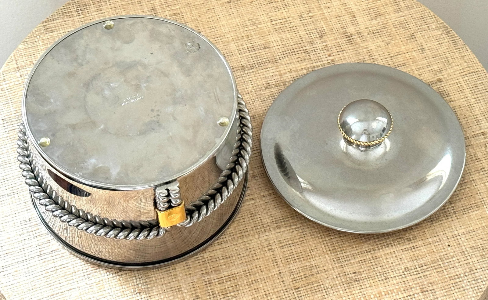 80's Gucci Chrome and Brass Ice Bucket - 4