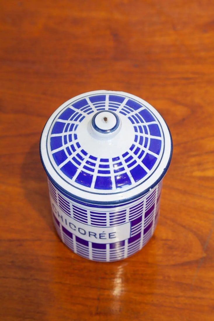 1920s French Enamel Canisters - Set of 5 - 4