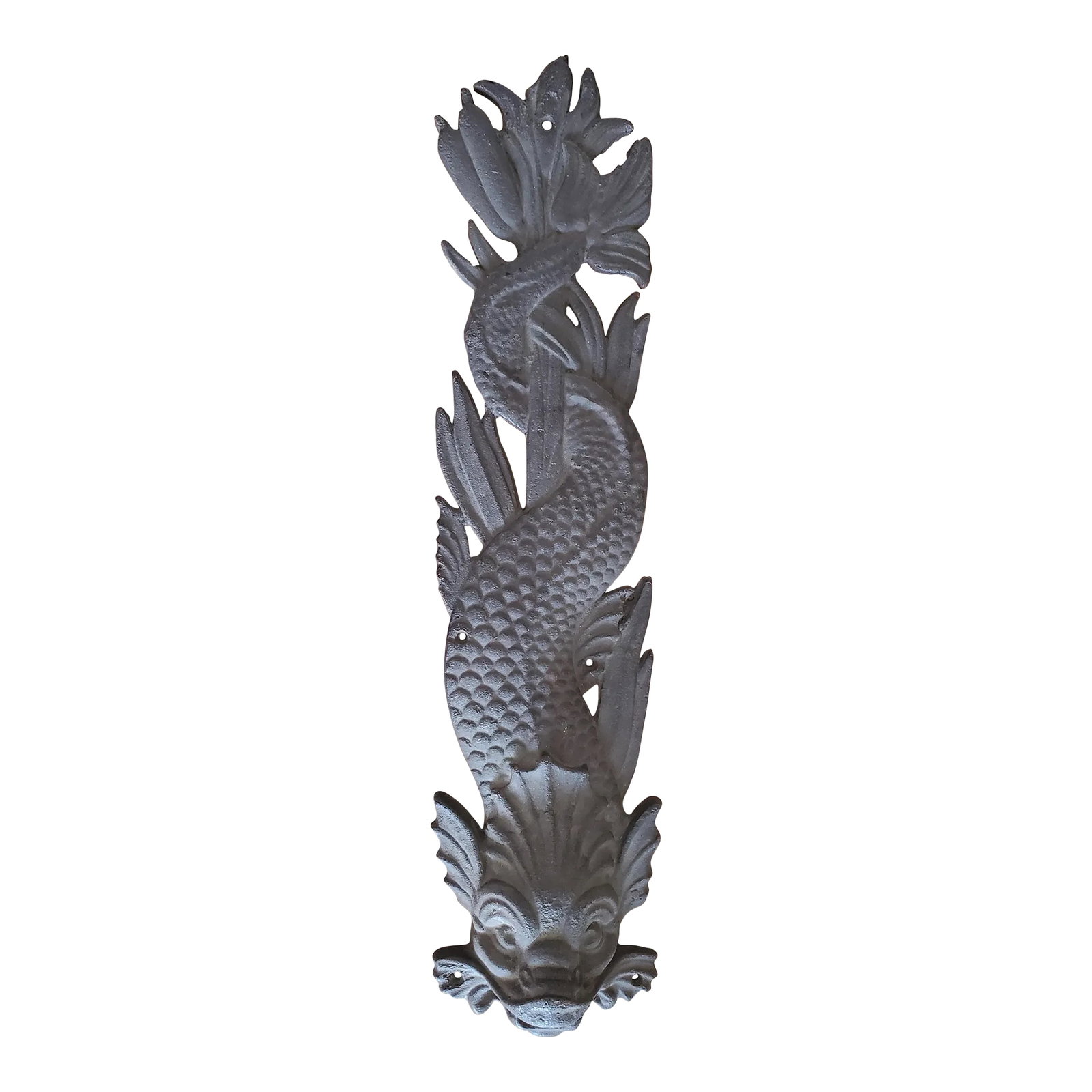 Dolphin Plaque Fish Fountain Down Spout, Large Cast Iron Plaque, 19th Century (1 of 12)