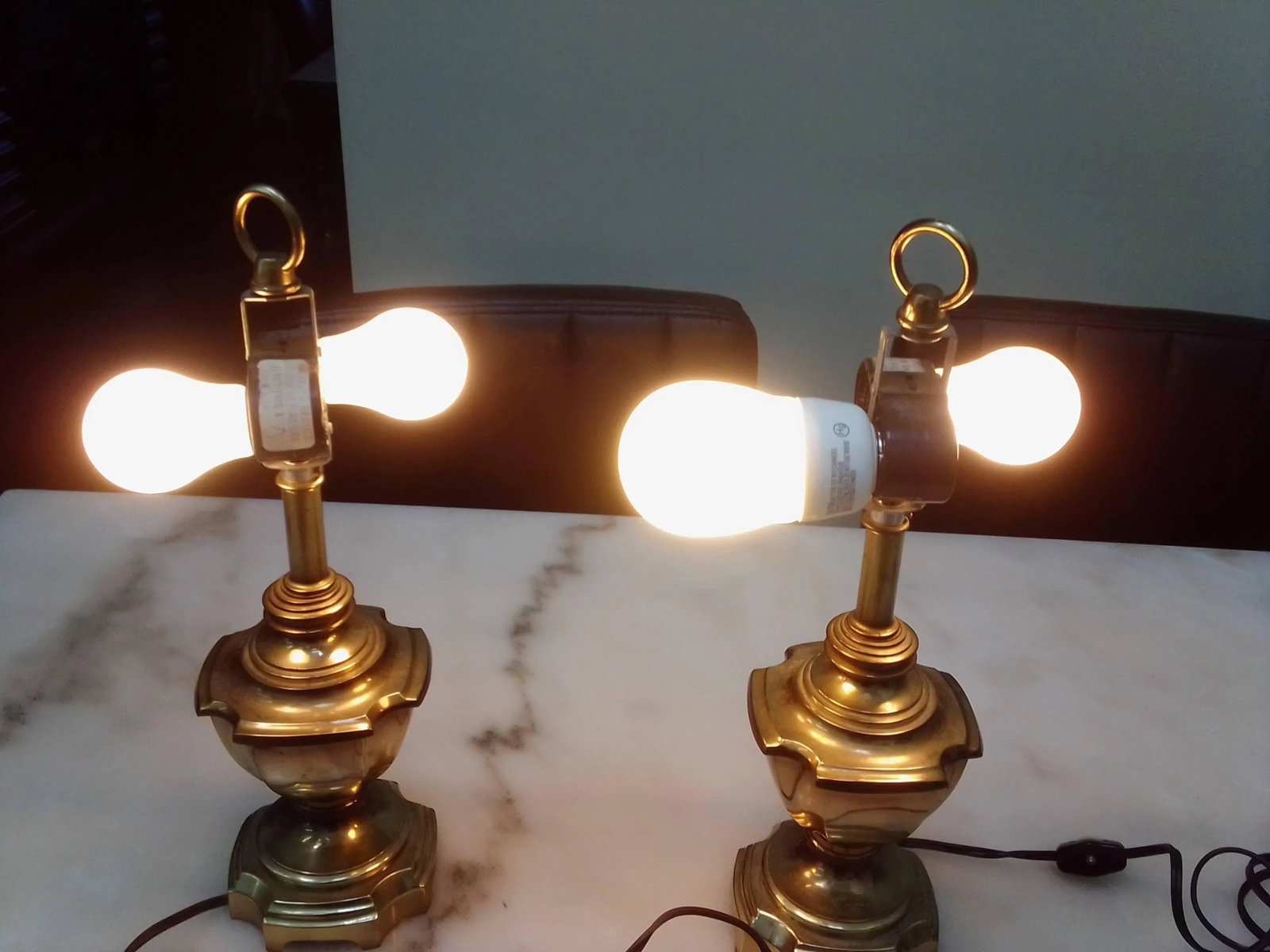 Vintage Berman Lamps With Original Shades - a Pair - 2