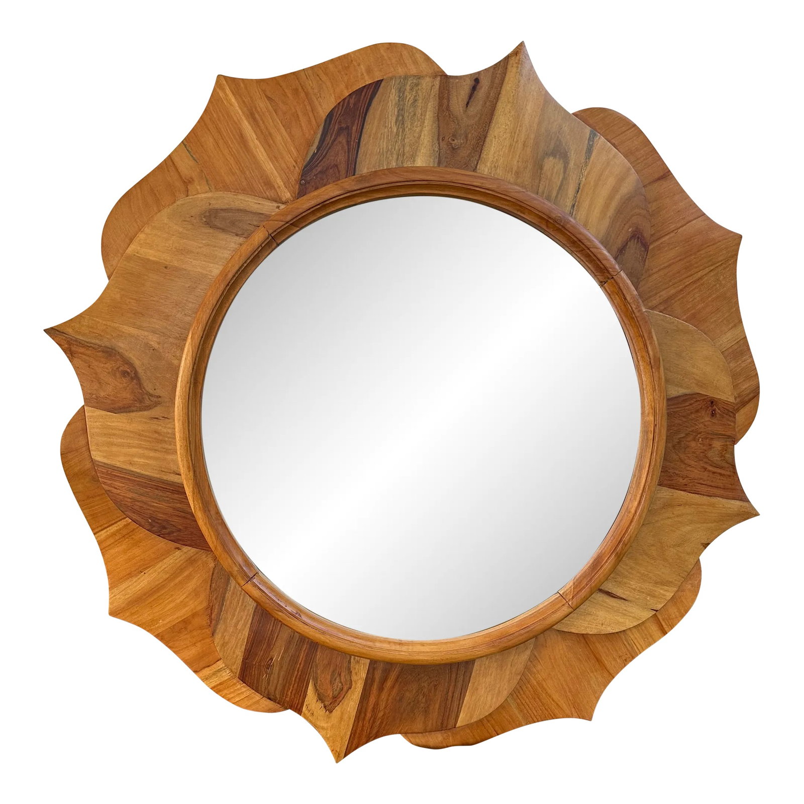 Anthropologie Lotus Wood Mirror: Beautiful solid wood Lotus Mirror. It hung in my child's nursery. A beautiful addition to any space! Condition: Alterations: Original Condition Unaltered Imperfections: Some Imperfections Condition