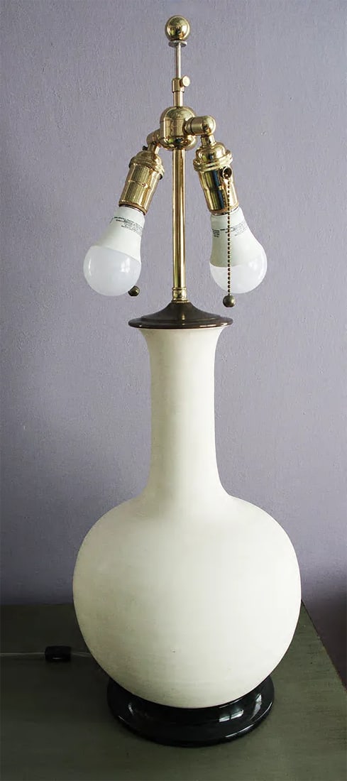 Christopher Spitzmiller Large Matte Blanc De Chine Lamp - 2