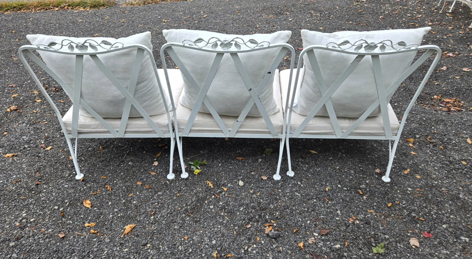 1950s Outdoor Wrought Iron Sofa With Cushions - 3