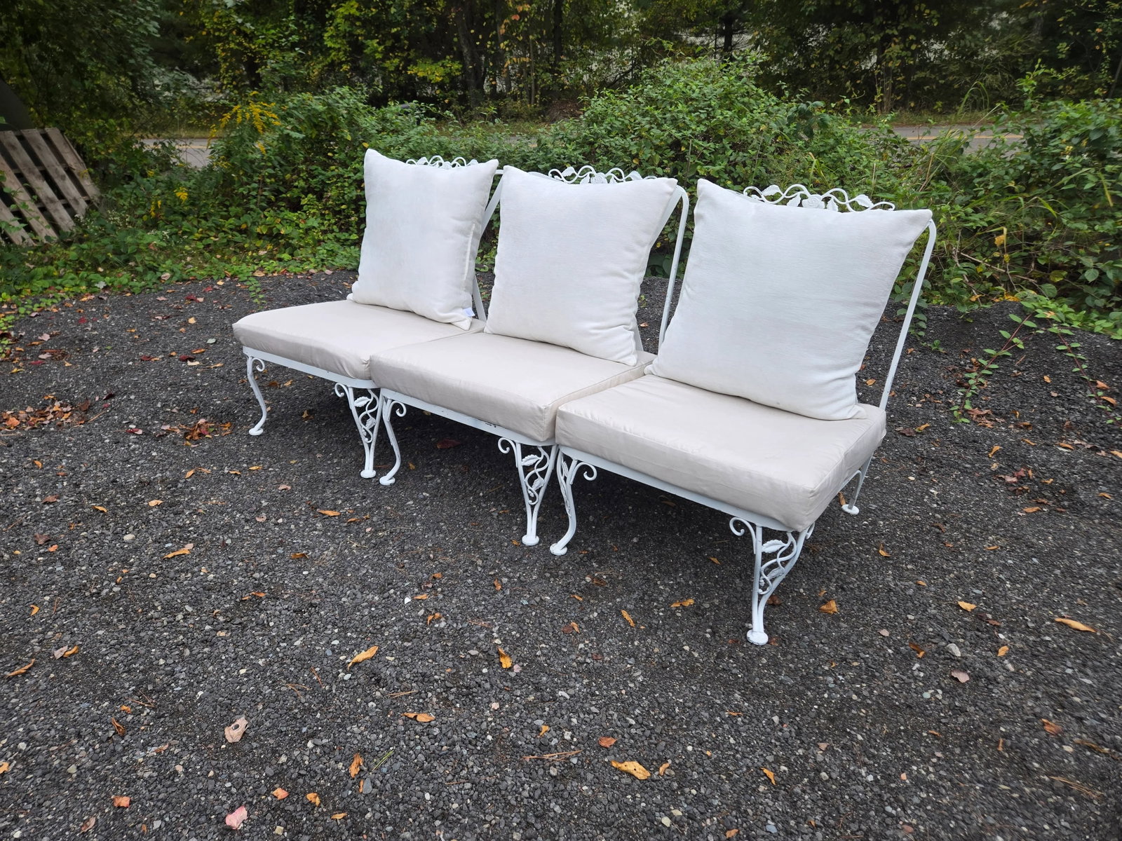 1950s Outdoor Wrought Iron Sofa With Cushions - 5