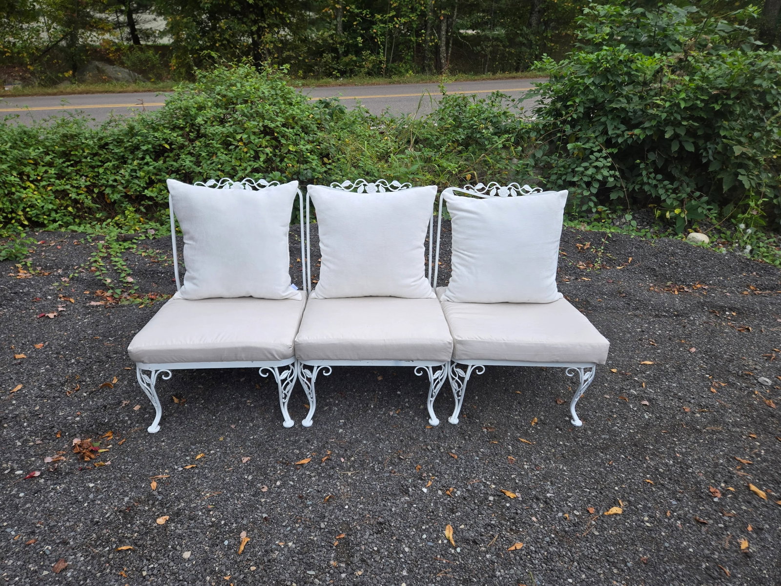 1950s Outdoor Wrought Iron Sofa With Cushions - 6