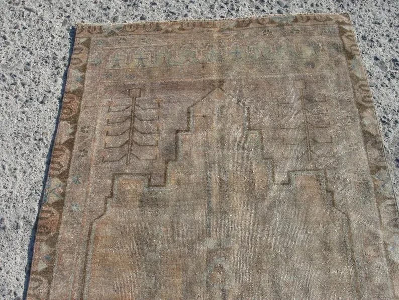 Hand Wowen Wool Turkish Rug, Rug,Vintage Rug,Beatifull Color Combination Turkish Retro Rug, Home Dec - 10