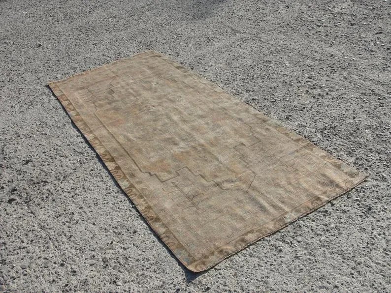 Hand Wowen Wool Turkish Rug, Rug,Vintage Rug,Beatifull Color Combination Turkish Retro Rug, Home Dec - 11