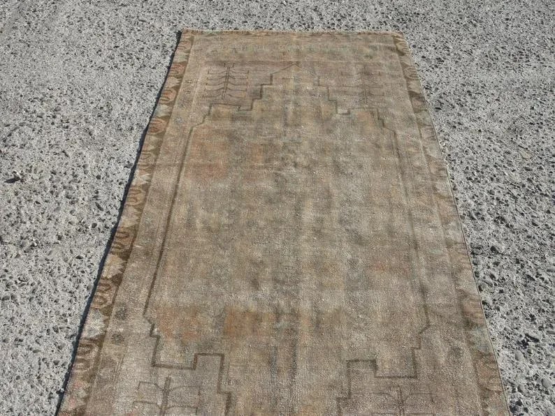 Hand Wowen Wool Turkish Rug, Rug,Vintage Rug,Beatifull Color Combination Turkish Retro Rug, Home Dec - 7