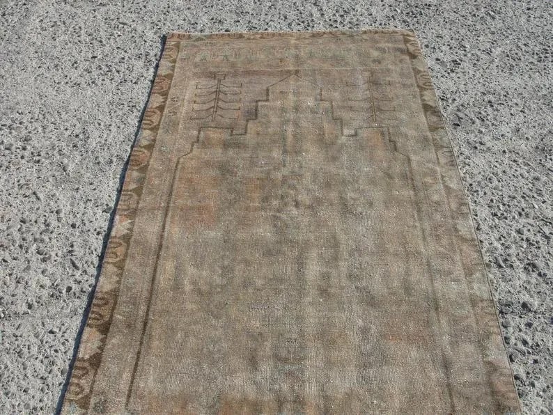 Hand Wowen Wool Turkish Rug, Rug,Vintage Rug,Beatifull Color Combination Turkish Retro Rug, Home Dec - 8
