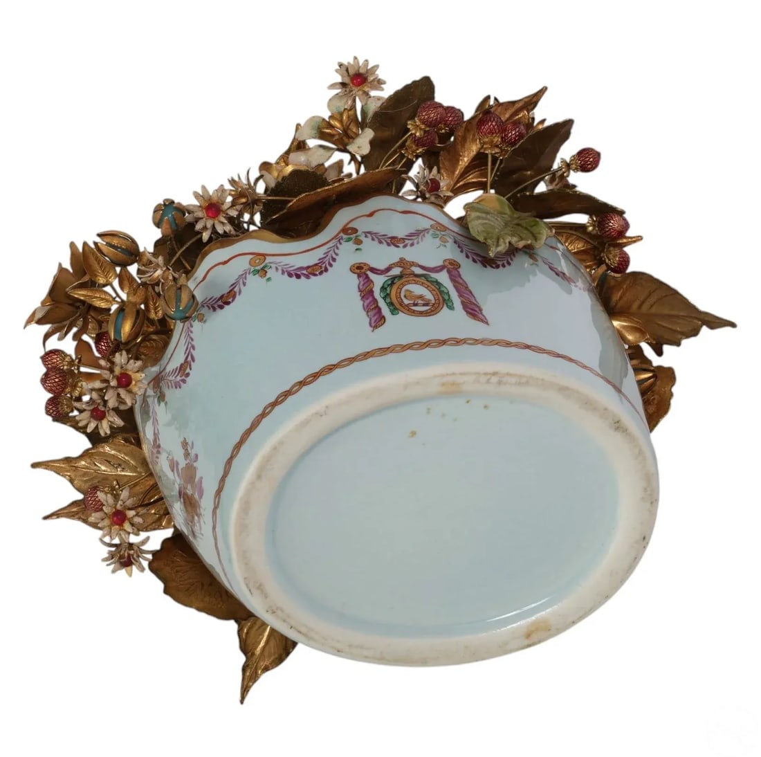 1980s Jane Hutcheson Enameled Flowers in Porcelain Bowl - 6