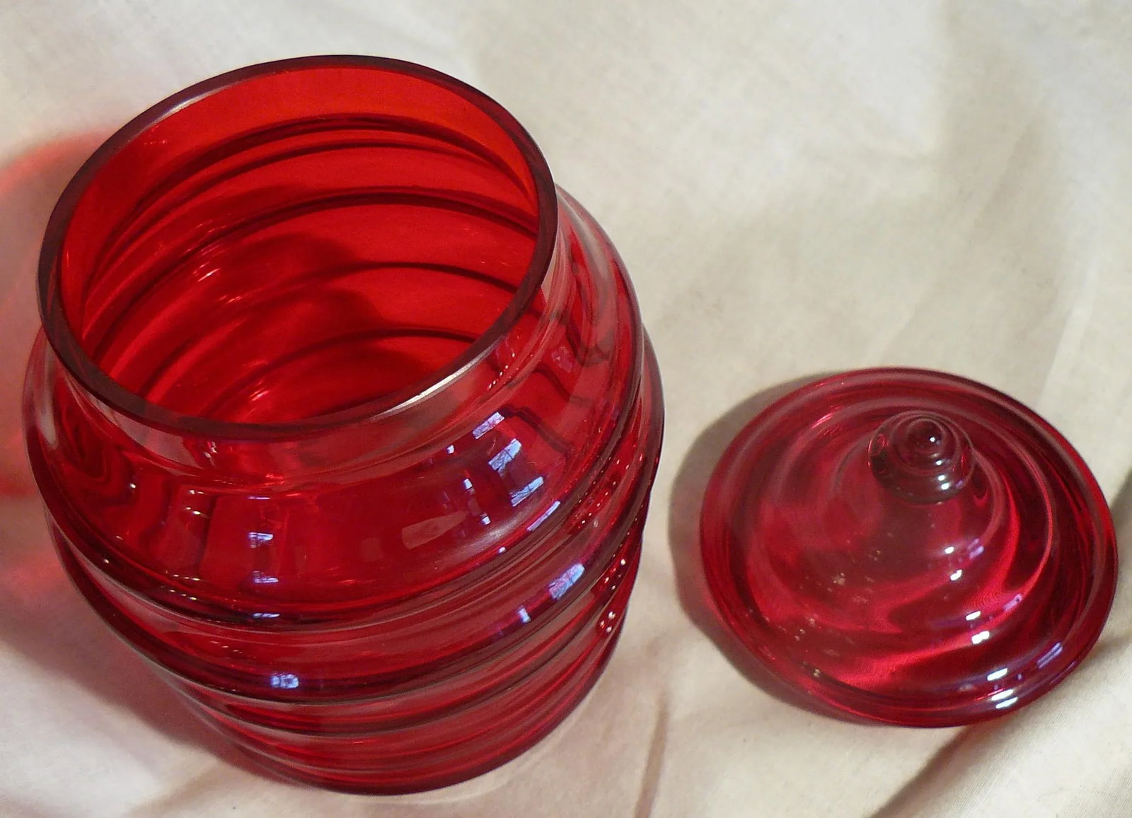 1930s Jean Beck Munchen Signed Art Glass Jars With Lids - a Pair - 8