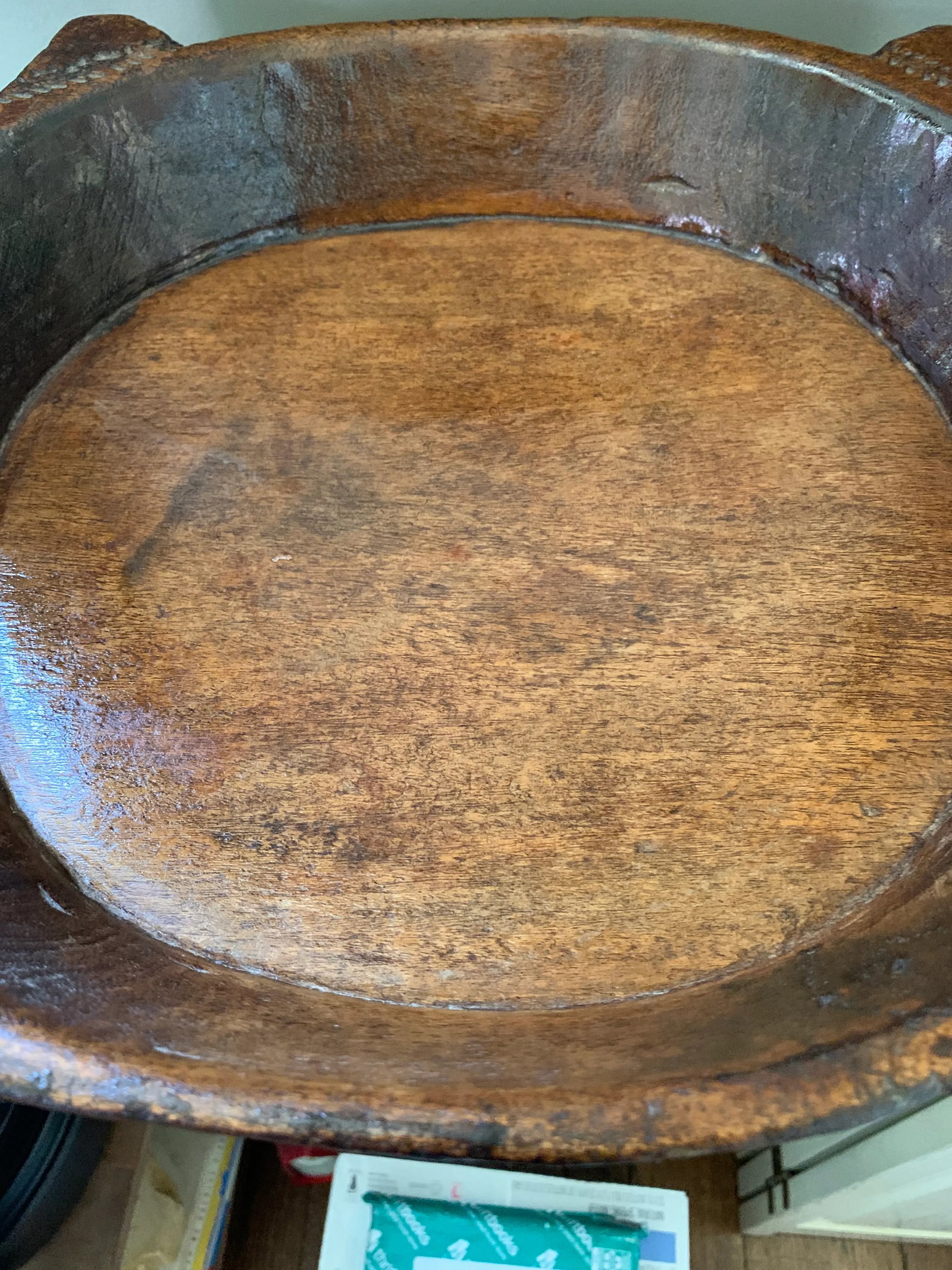 Early 20th Century Wood Hand Carved Artisanal Tribal Tray - 11