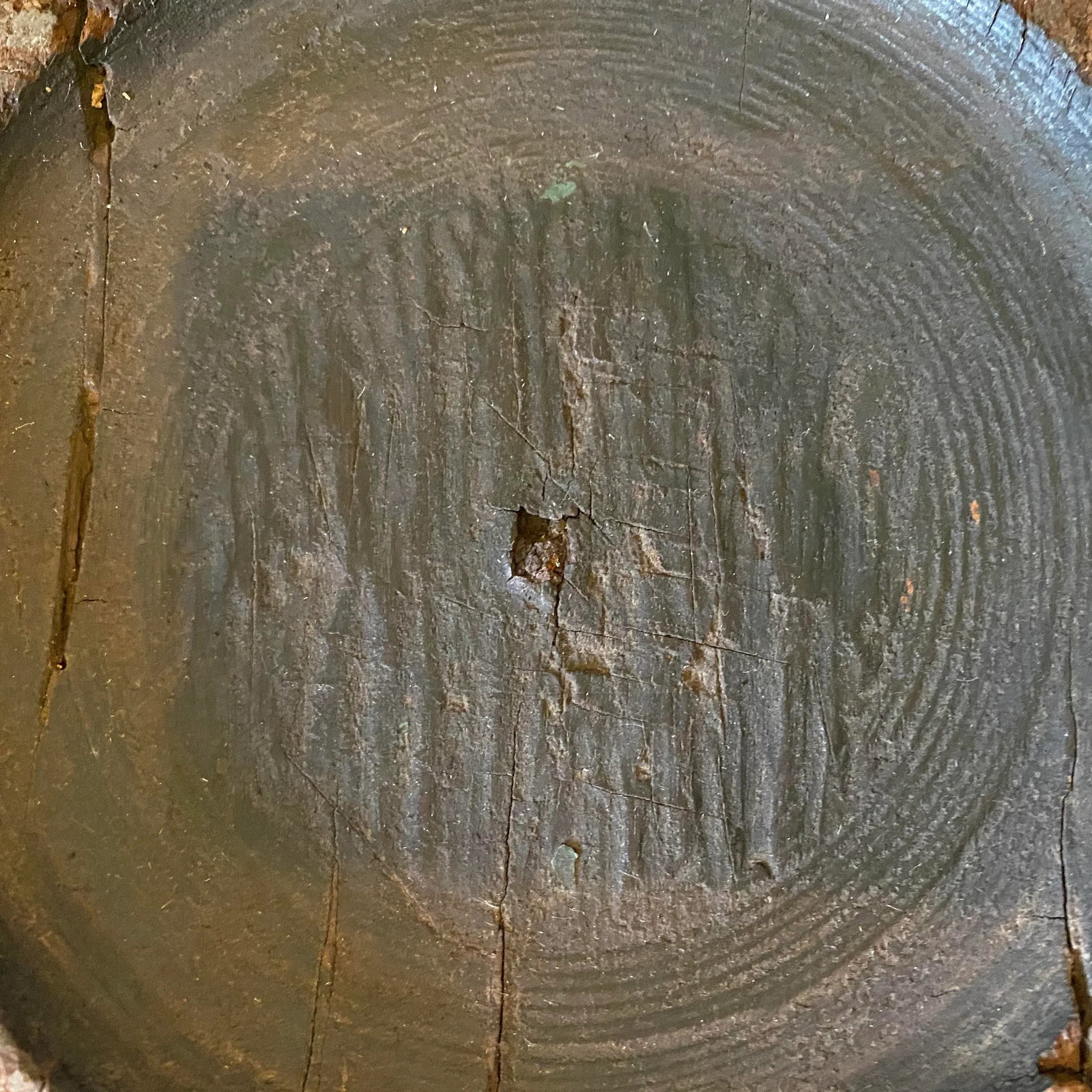 Early 20th Century Antique Hand Carved Wooden Offering Tray - 11