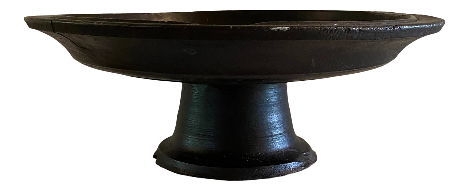 Early 20th Century Antique Hand Carved Wooden Offering Tray: Antique circa 1880-1910 hand-carved/turned wooden raised tray from Indonesia. Made with solid teak wood. Used to offer food and flowers to the temple Condition: Alterations: Original Condition