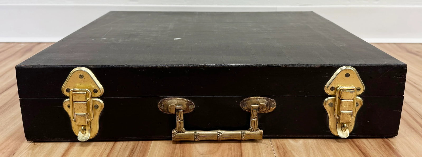 Vintage Faux Bamboo Nickelbronze Flatware, Set of 143 - 12