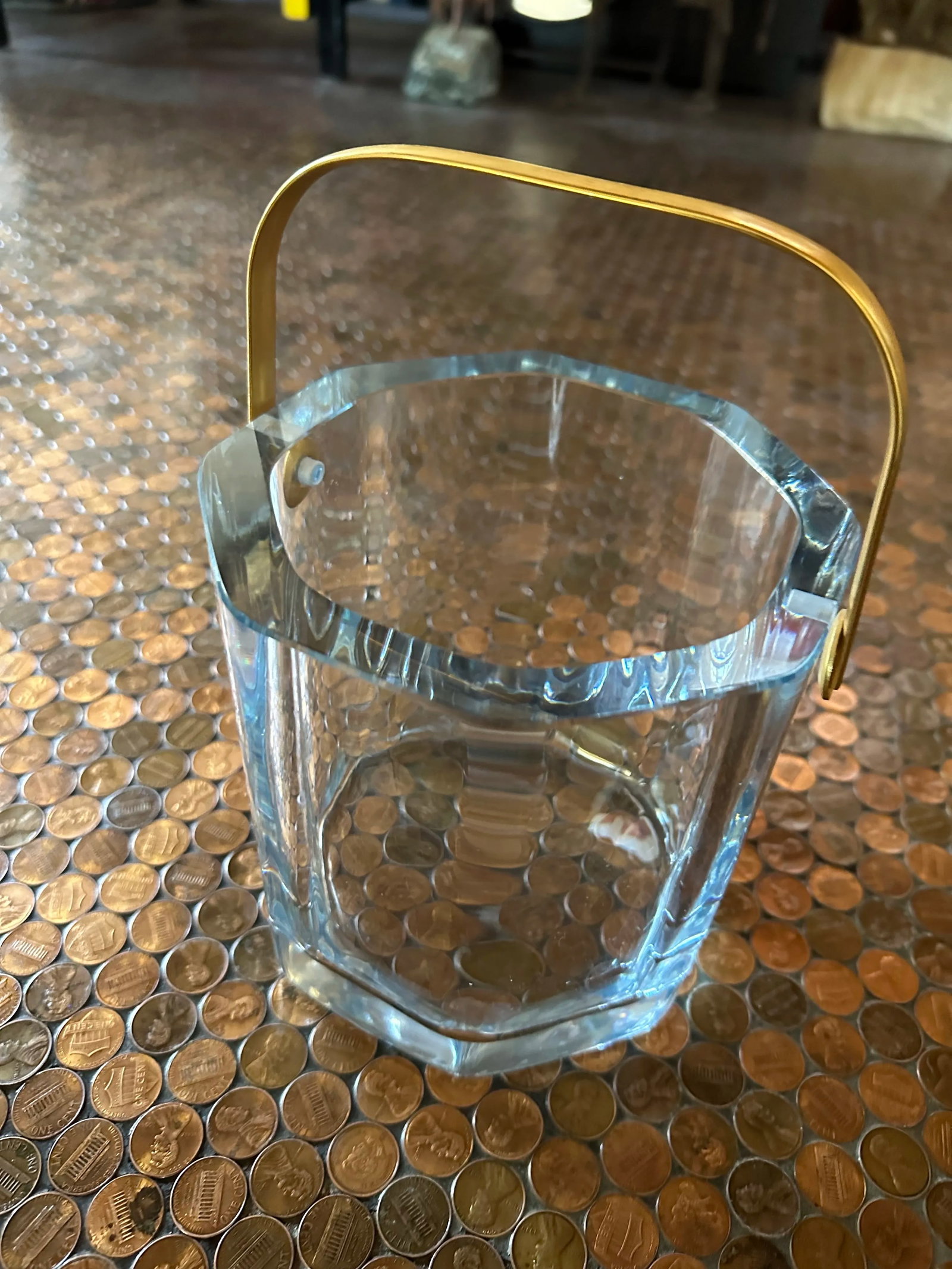 Vintage Cartier Crystal Octagon Ice Bucket - 2