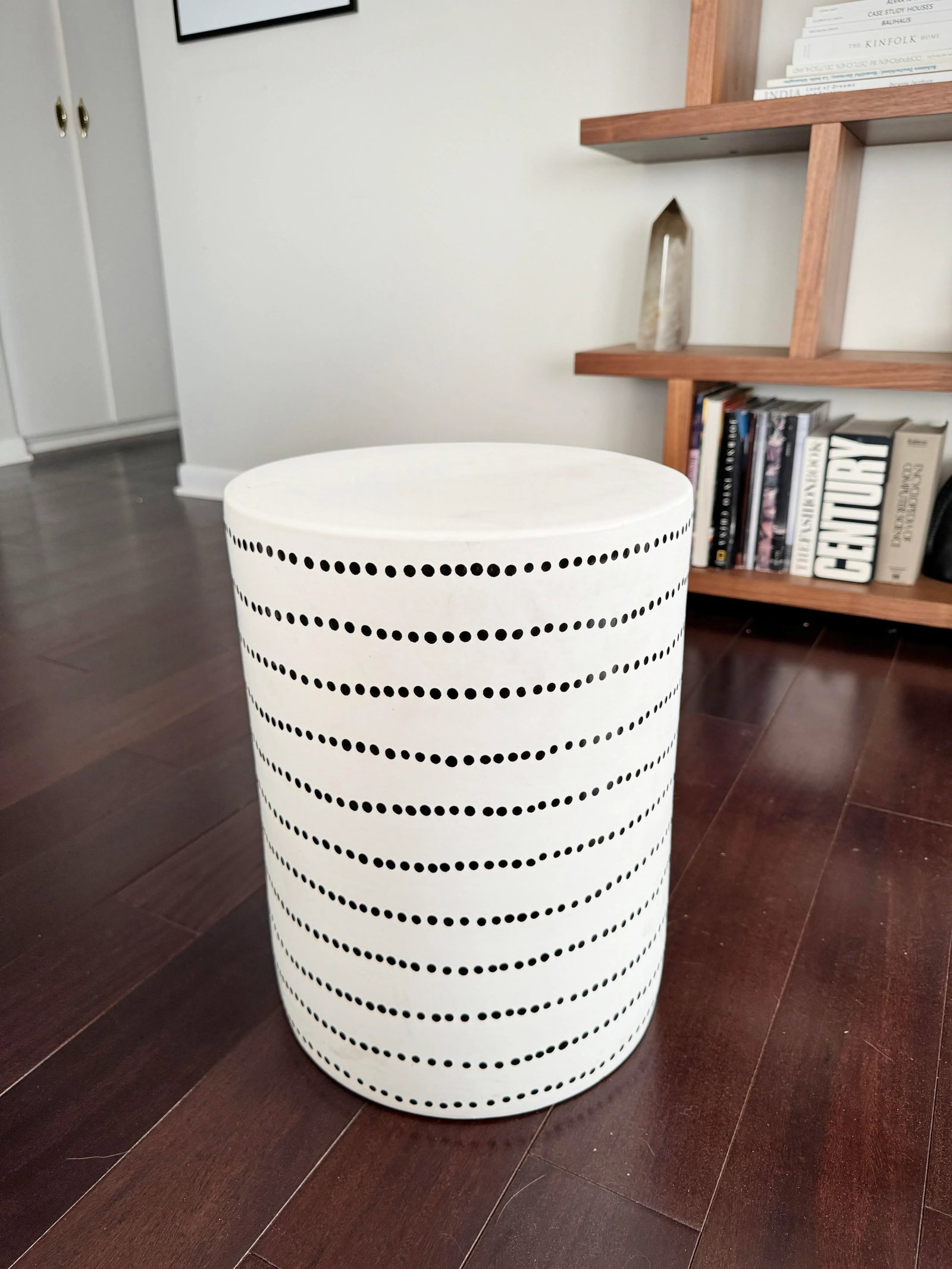 Minimalist Black and White Dot Pattern Made Goods Geoffrey Ceramic Indoor/Outdoor Stool - 4