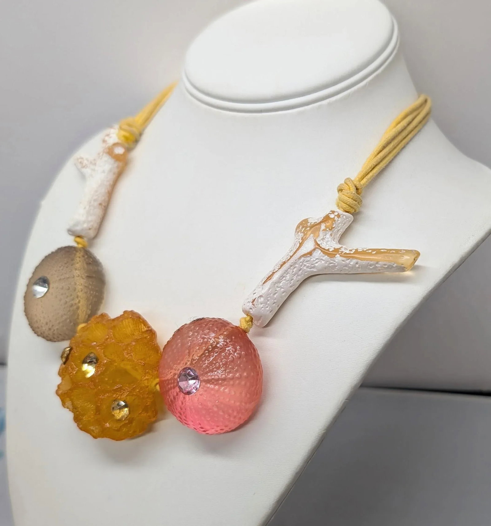 Vintage Signed Ugo Correani Italy Sea Urchin Necklace - 3