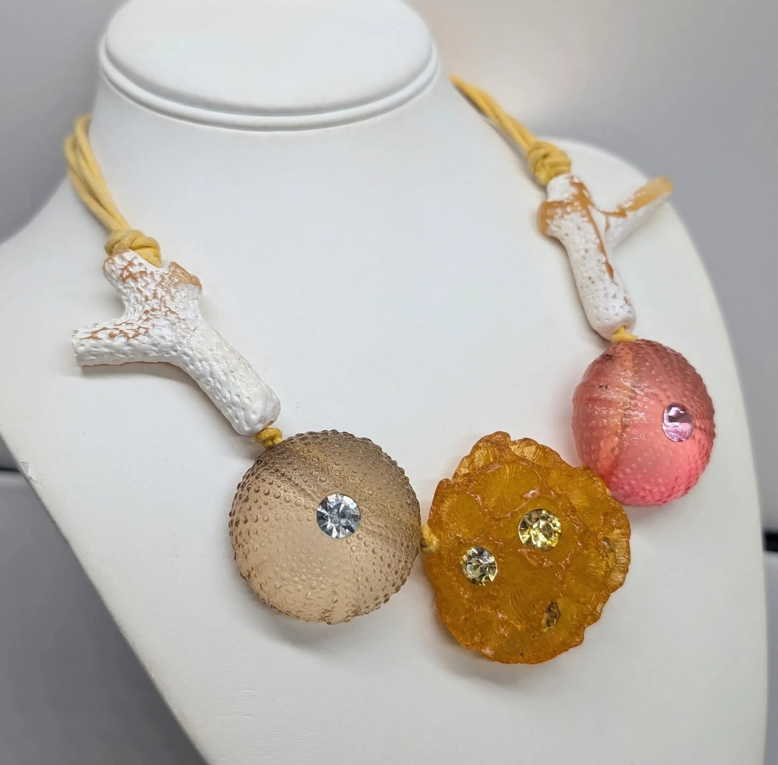 Vintage Signed Ugo Correani Italy Sea Urchin Necklace - 5