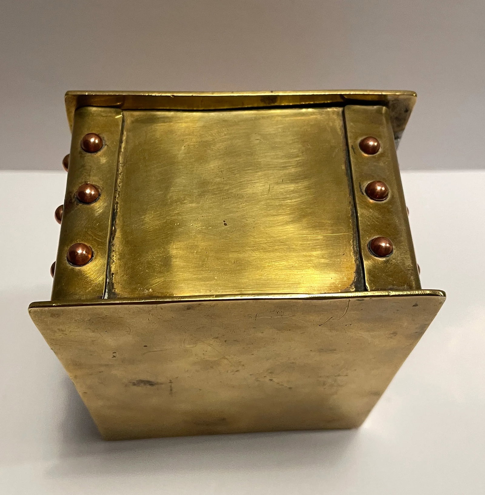 Antique Arts & Crafts Brass and Copper Box - 7