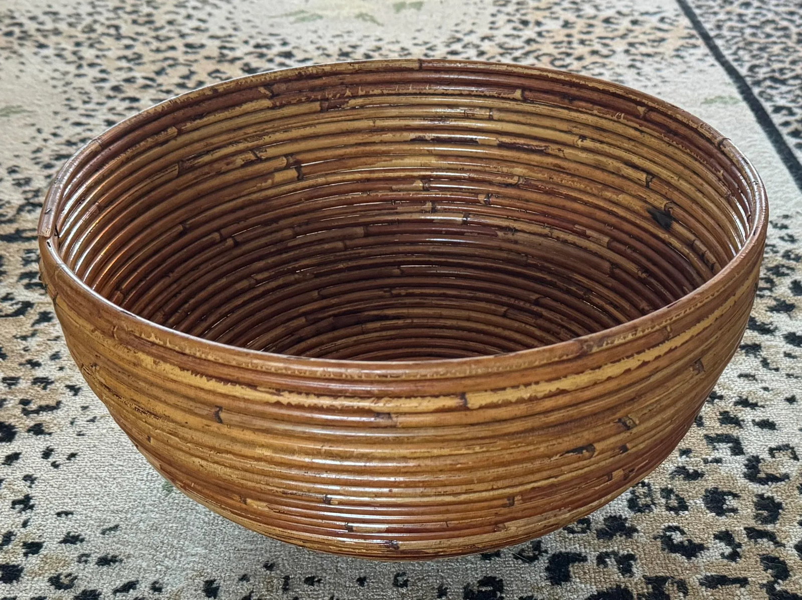 Vintage Monumental Crespi Style Split Reed Bowl - 6