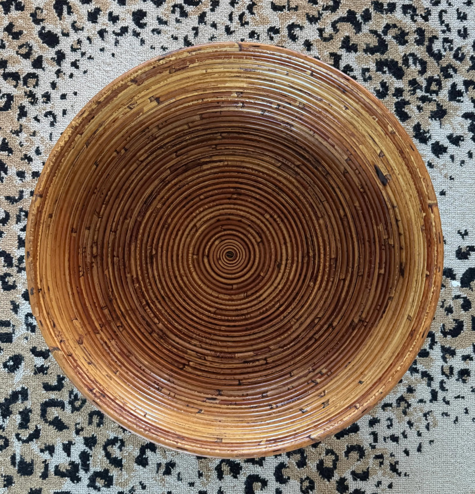Vintage Monumental Crespi Style Split Reed Bowl - 7