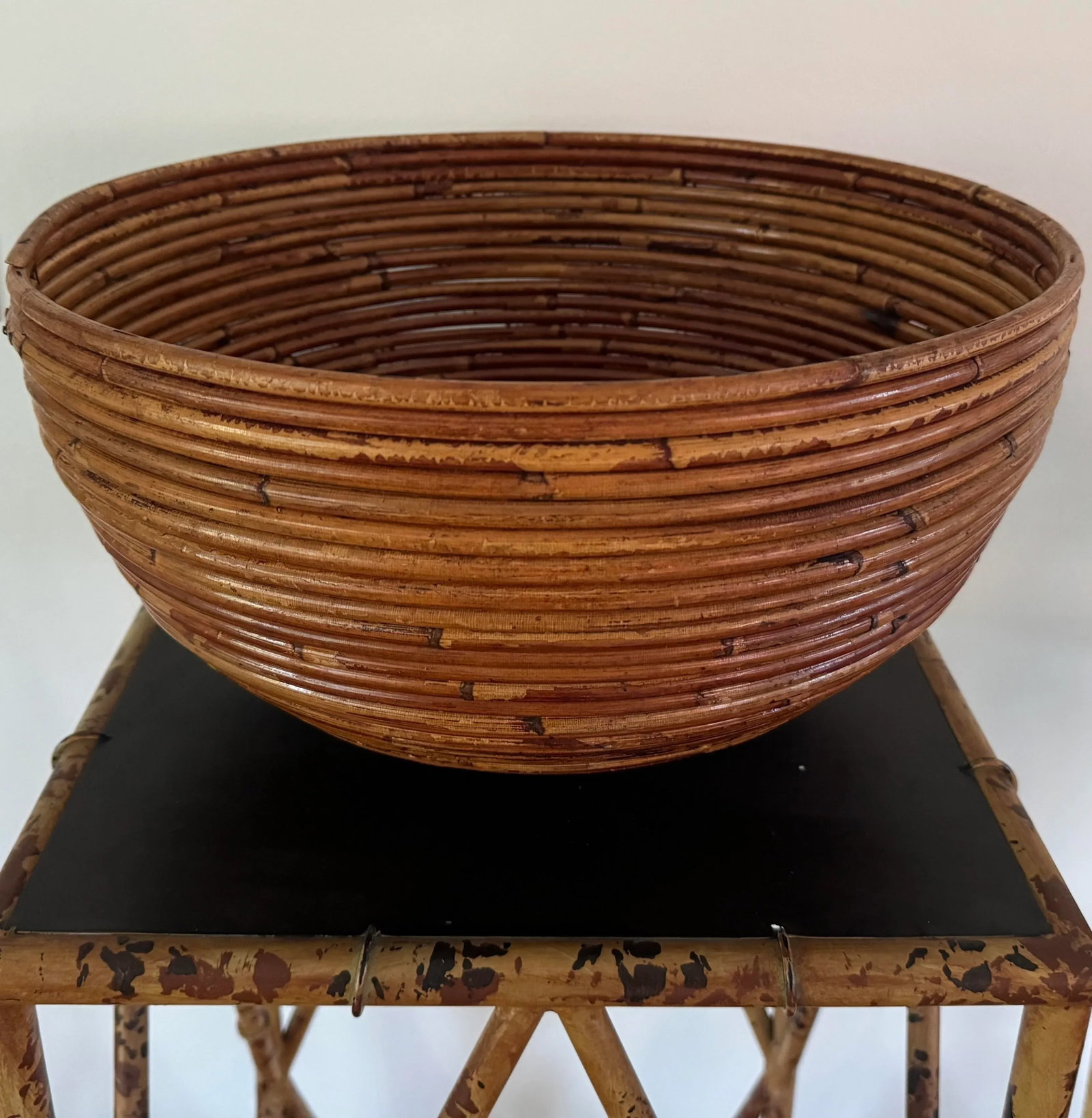 Vintage Monumental Crespi Style Split Reed Bowl - 8