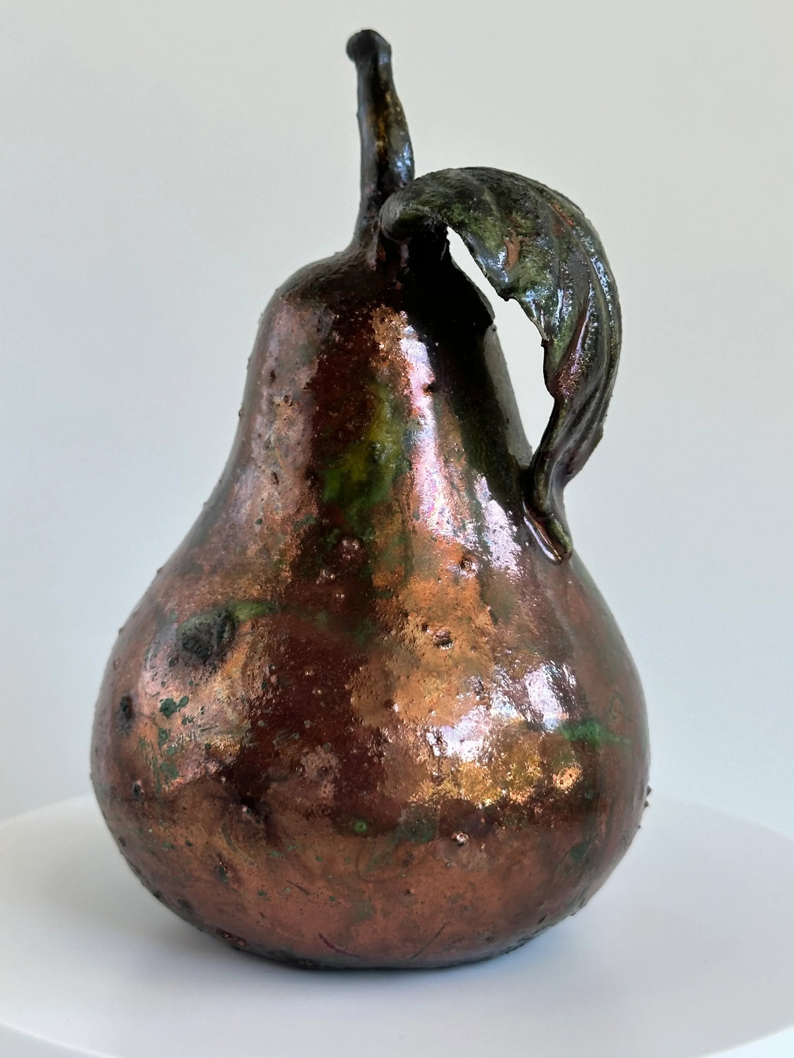Raku Pottery Pear Figure - 2