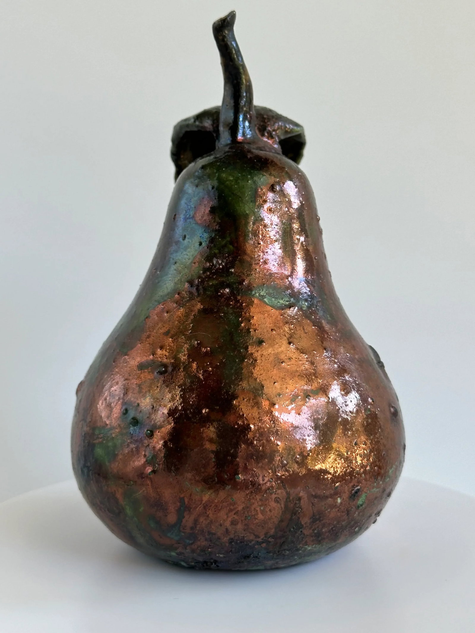 Raku Pottery Pear Figure - 3