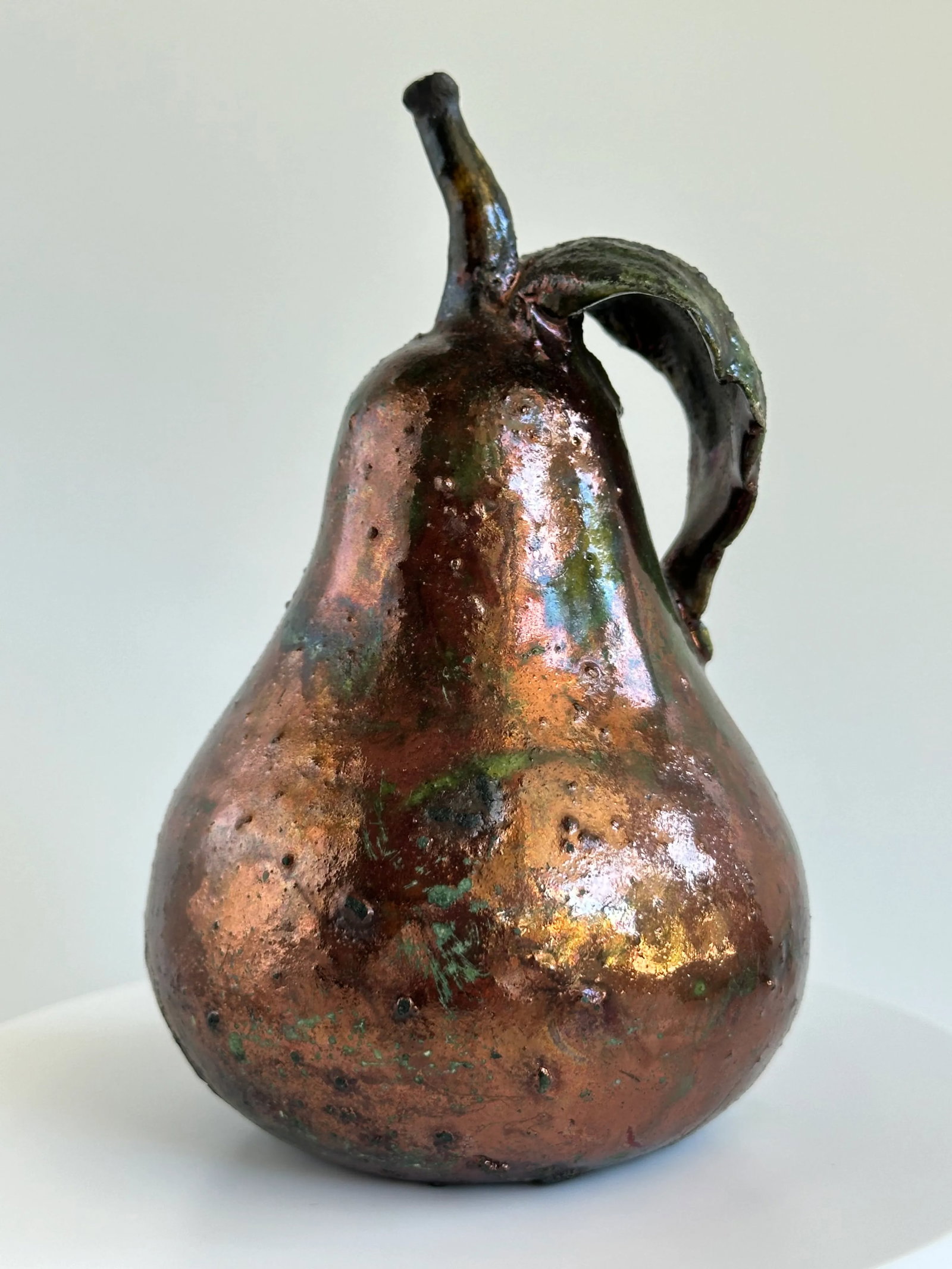 Raku Pottery Pear Figure - 4