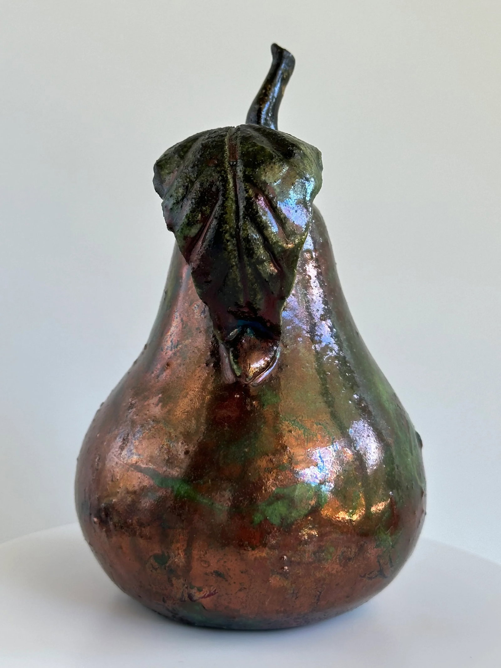 Raku Pottery Pear Figure - 5