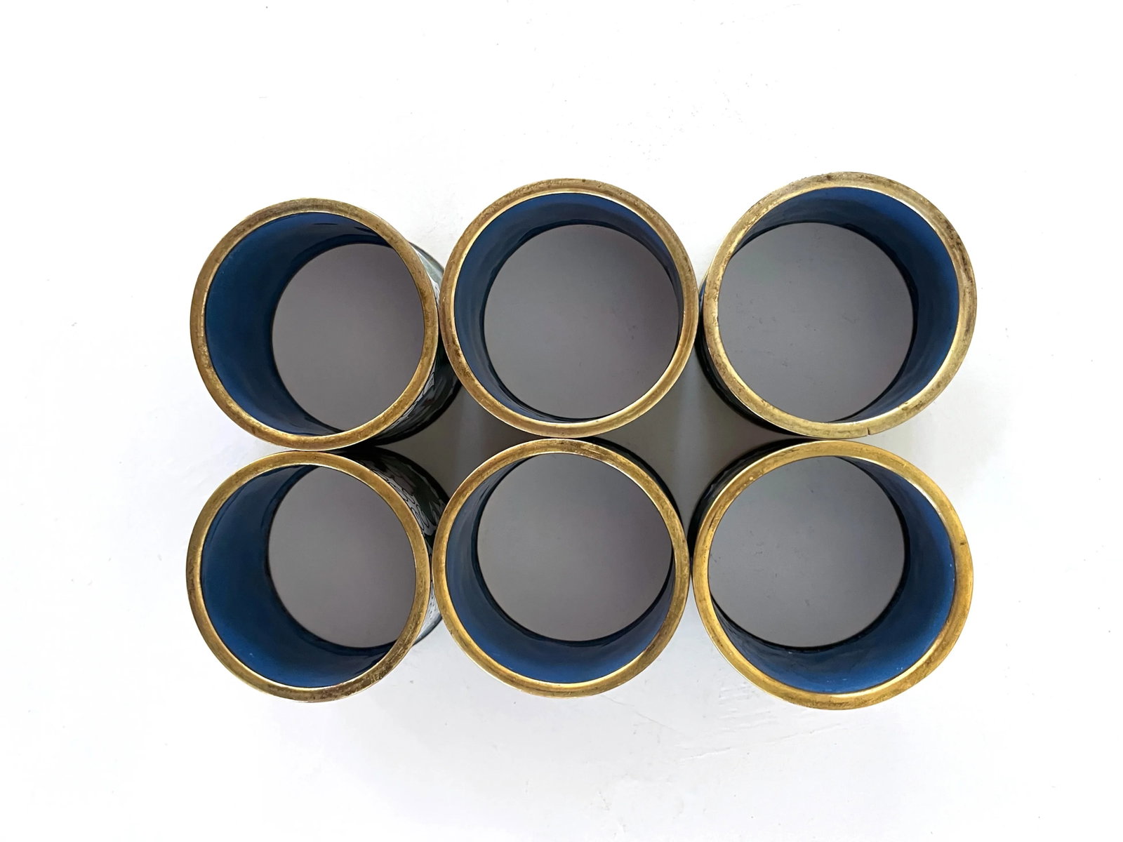 Vintage Cloisonne Napkin Rings, Set 6 - 7