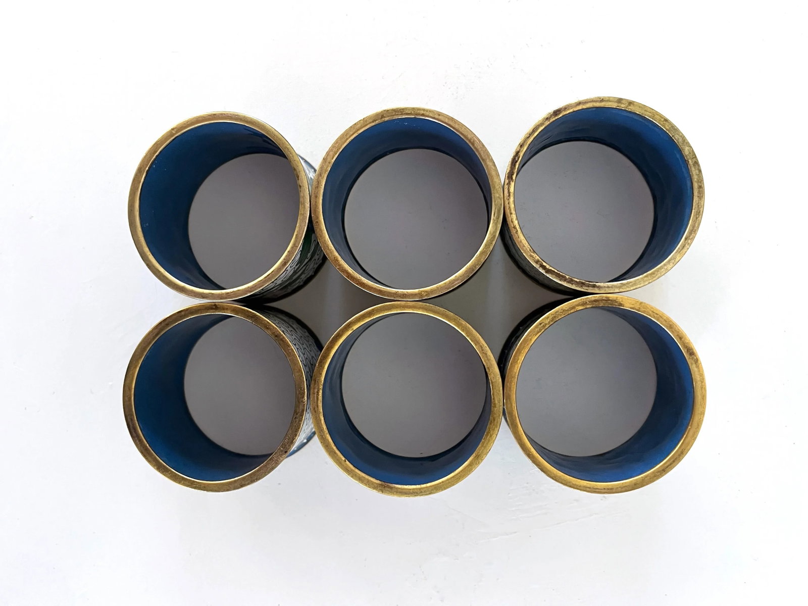 Vintage Cloisonne Napkin Rings, Set 6 - 8