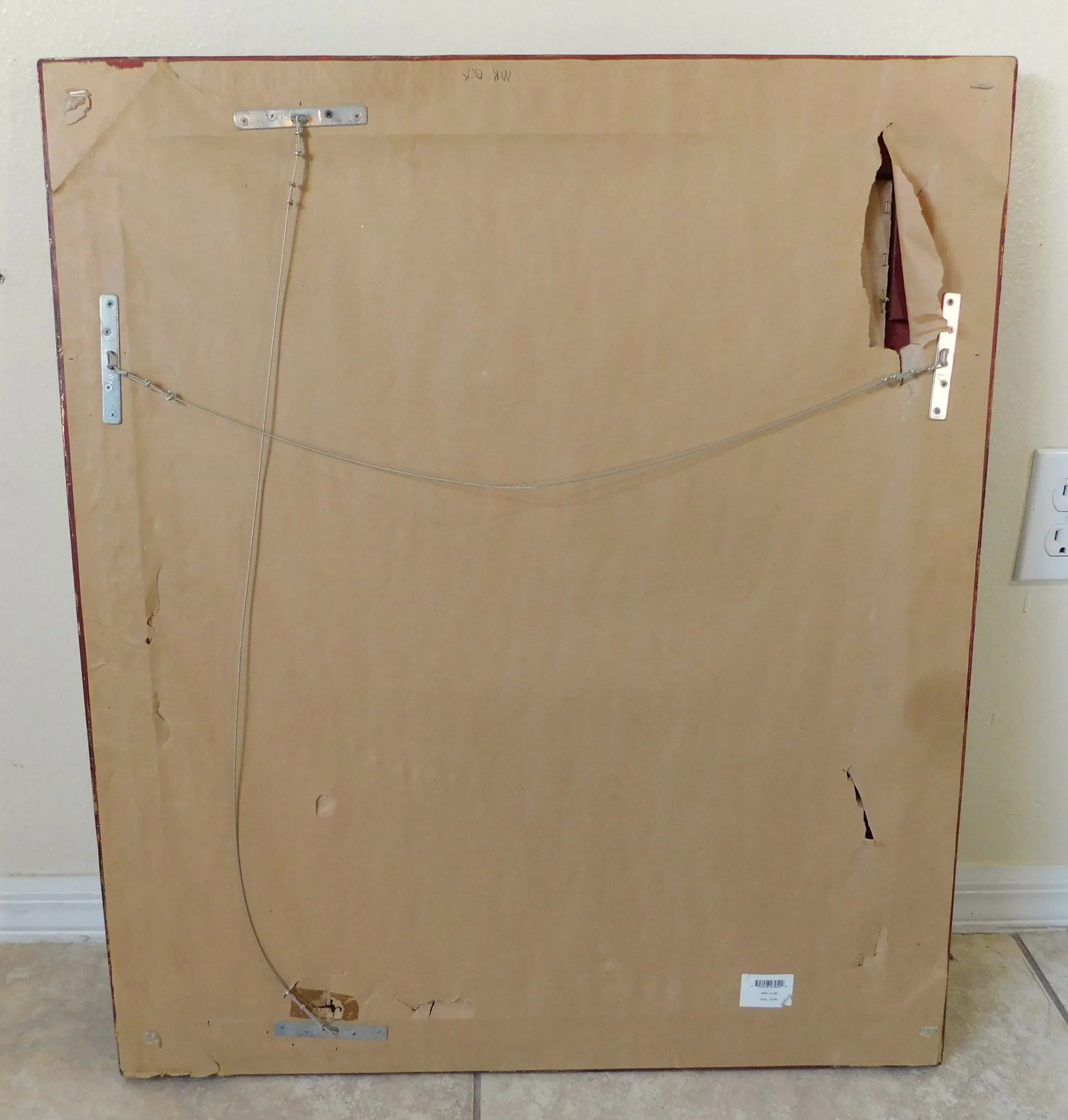 Vintage C1980s Ornate Gold Floral Wood Hanging Wall Mirror - 11